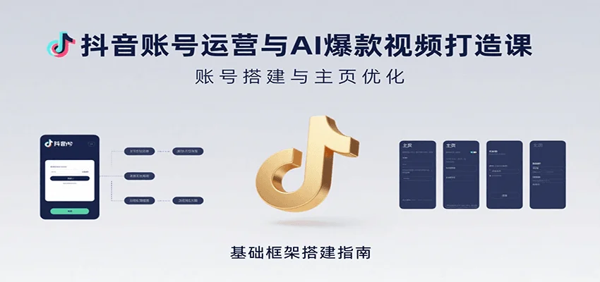 抖音账号运营与AI爆款视频打造课:含账号搭建、运营及多种AI特效视频制作方法