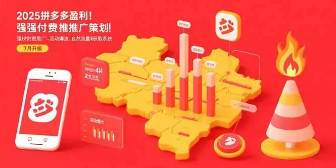 (15509期)2025拼多多盈利地图:强付费推广策略/活动爆流/自然流量获取系统(7月更新)