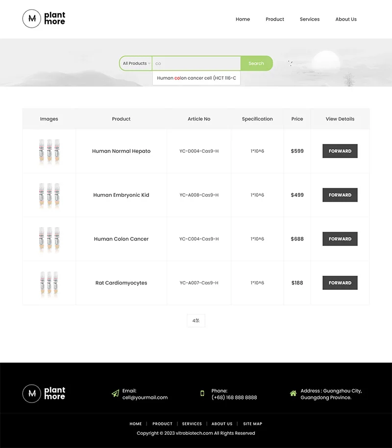 双语外贸生物细胞科技网站模板