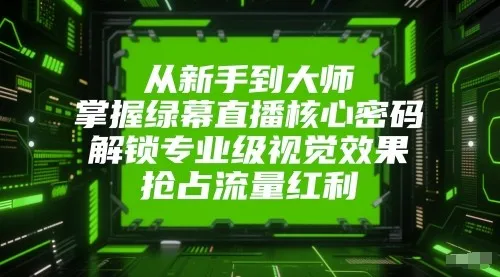 从新手到大师,掌握绿幕直播核心密码!解锁专业级视觉效果,抢占流量红利!