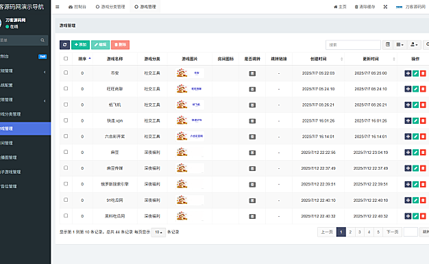 游戏在线试玩导航系统源码 附教程