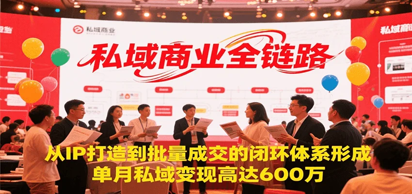 私域商业全链路,从IP打造到批量成交的闭环体系形成,单月私域变现600万