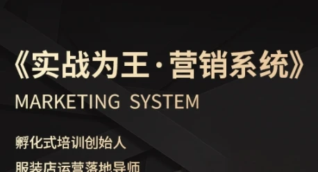 服装老板必修课《实战为王-营销系统》实现业绩被动式增长